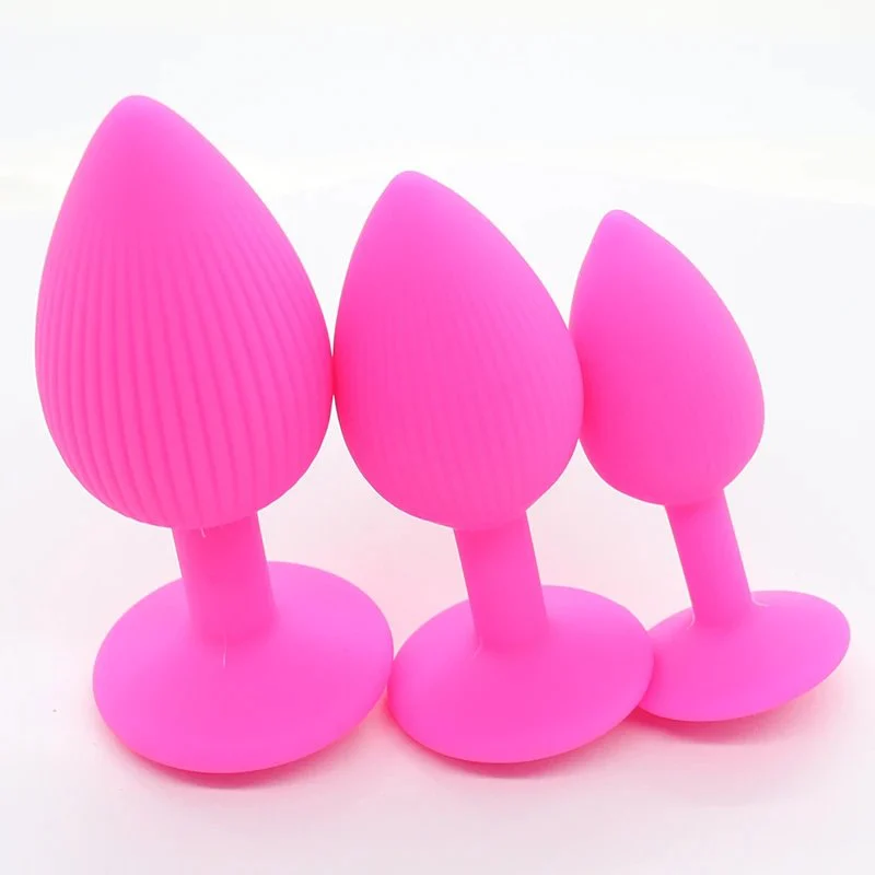 Silicone Jeweled Sensory Butt Plug for Men and Women Adult Anal Trainer Toys Stainless Steel Metal Anal Plug