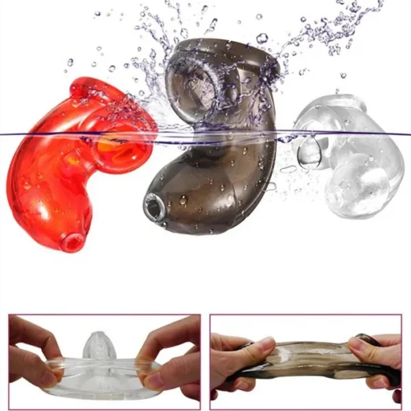 Soft Reusable Adult Men's Chastity Device Sex Toys for Delay Time Locking Device