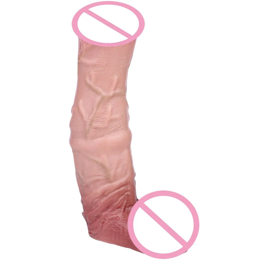 Penis Extender - Equipped with Sperm Storage Vesicle + Inner Wall Thread Design Penis Cock Realistic Silicone Sex Toy for Man