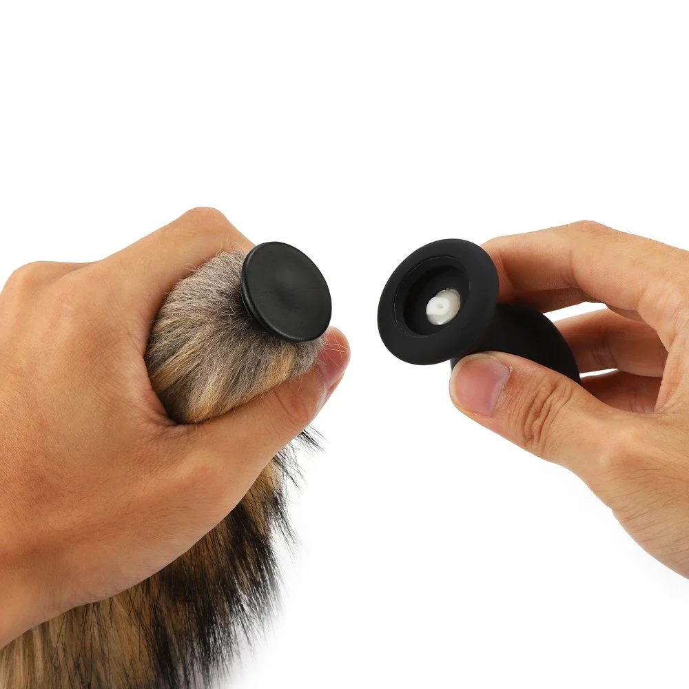 Electro Anal Plug Sex Toys Silicone Remote Control Anal Plug Fox Tail