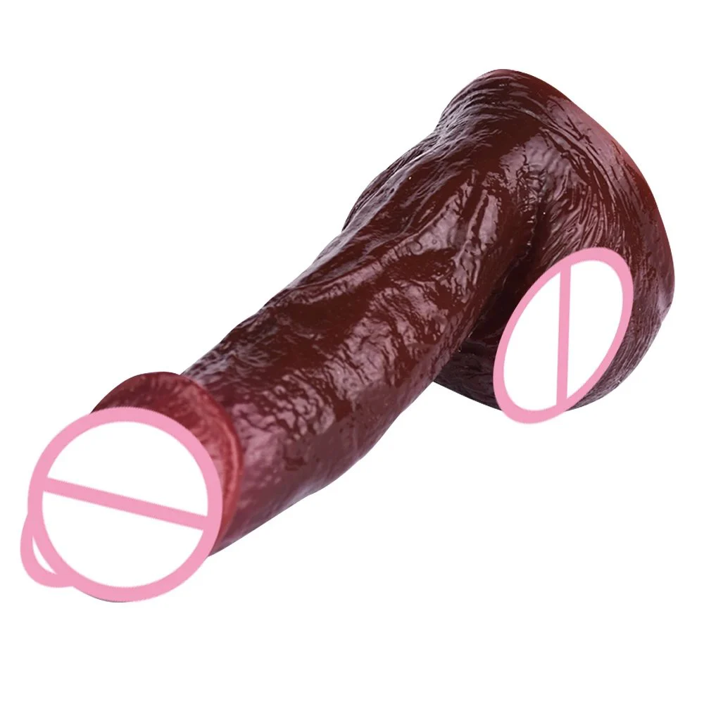 Congo Color Soft Realistic Penis Silicone Dildo Anal Plug Masturbation Tool Sex Toy for Women