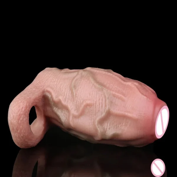 Real Texture Penis Enlargement Sleeve for Men Adult Erotic Goods Hombre Cock Delay Ejaculatio Condoms