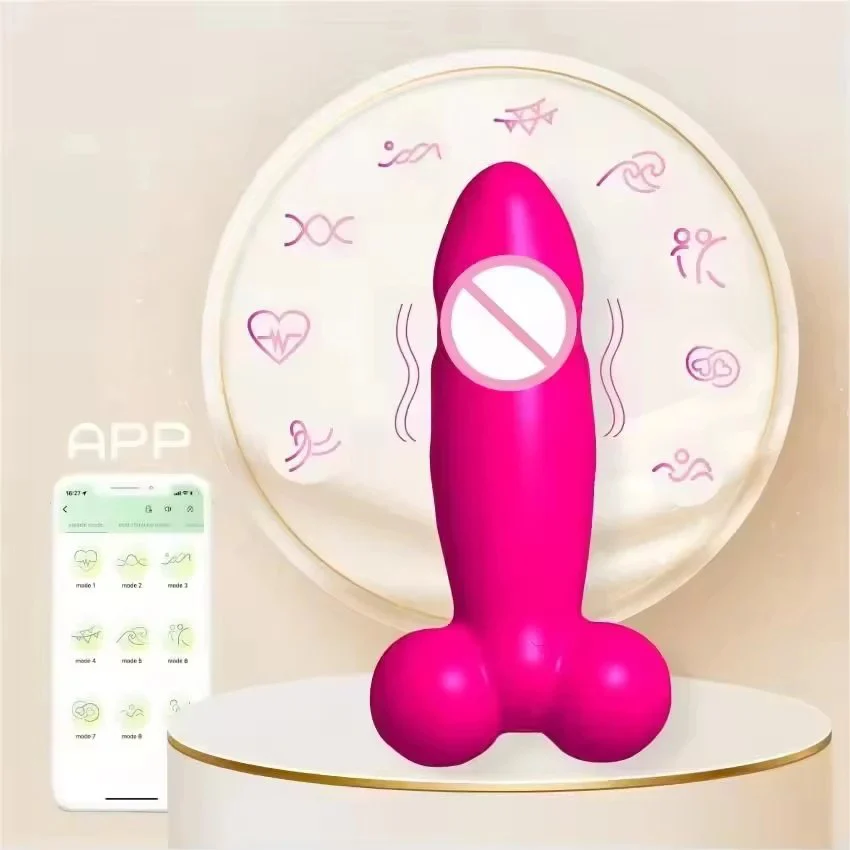 Portable Mini Dildo Anal Plug Vibrator Women-Waterproof USB Rechargeable Multi-Frequency G-Spot Butt Stimulation Sex Toy