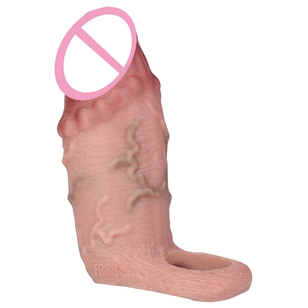Realistic Dildo Soft Penis Enlargement Sleeve Simulation Dildo Sex Male Penis Enlargement Couple Sex Toys