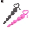 Pull Beads Back Court Anal Dilatation Adult Interest Silicone Anal Plug Tail Pull Beads