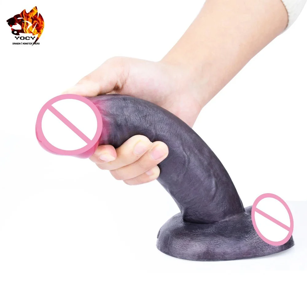 20.5cm Huge Realistic Dildos Soft Silicone Fantasy Sex Products Round Head Penis With Belt