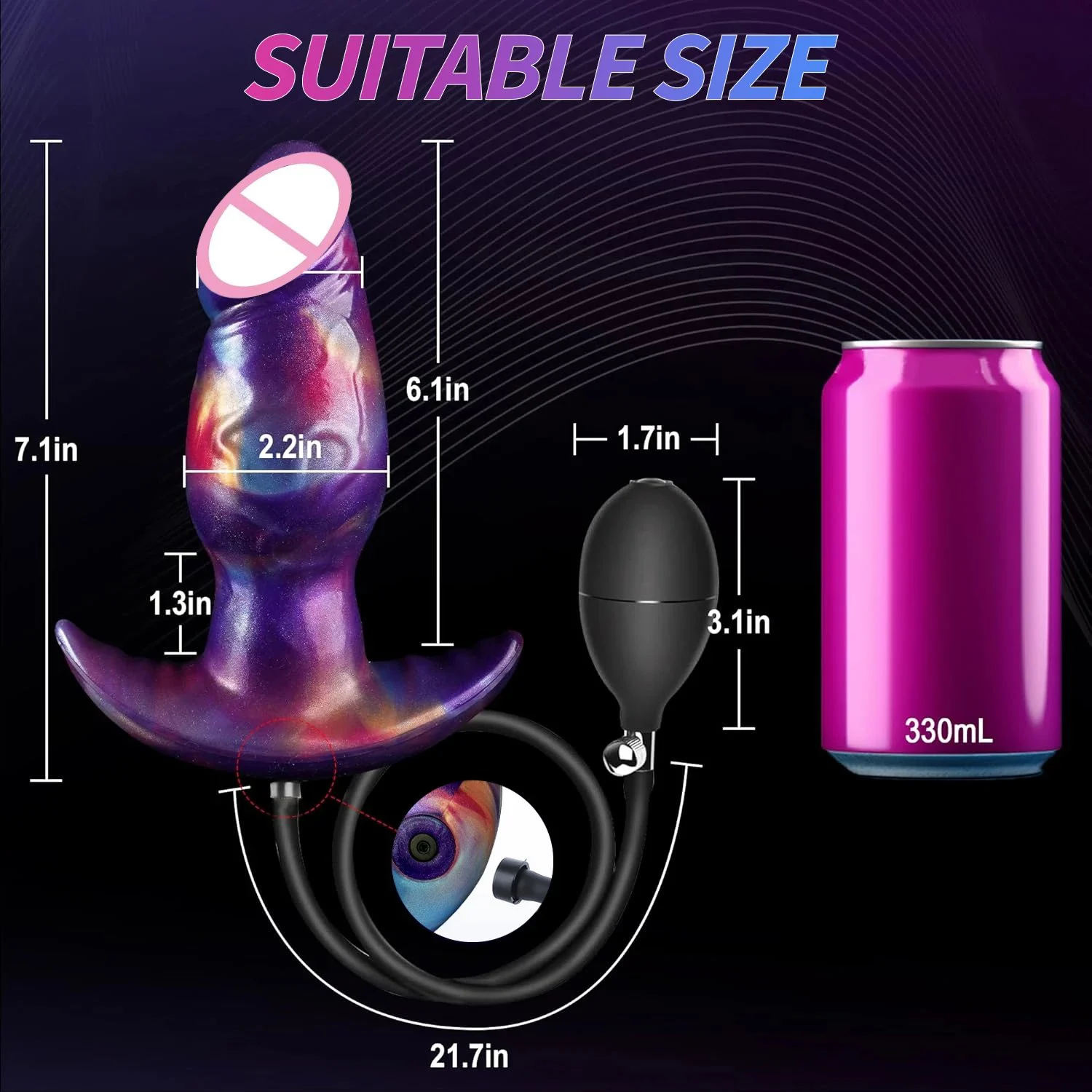 Expanded Silicone Sex Toys Ball Butt Plug Internal Rolling Beads Wearable Magnetic Pump Inflatable Anal Dildo Steel