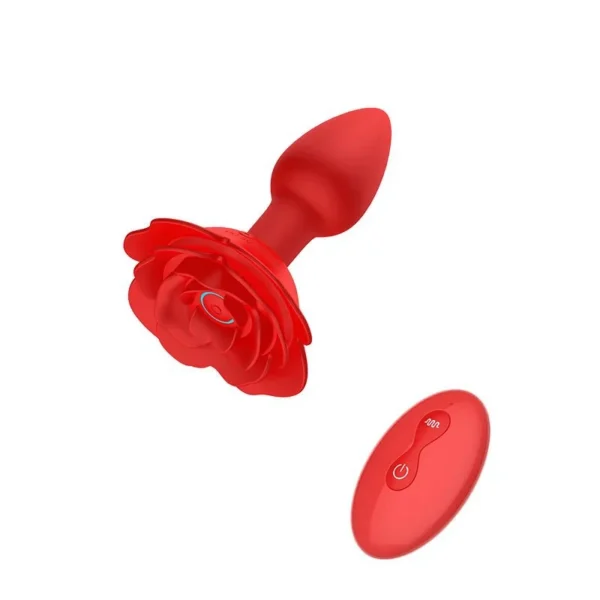 Male Remote Control Rose Anal Vibrator Vibrating Anal Plug Men Anal Vibrator