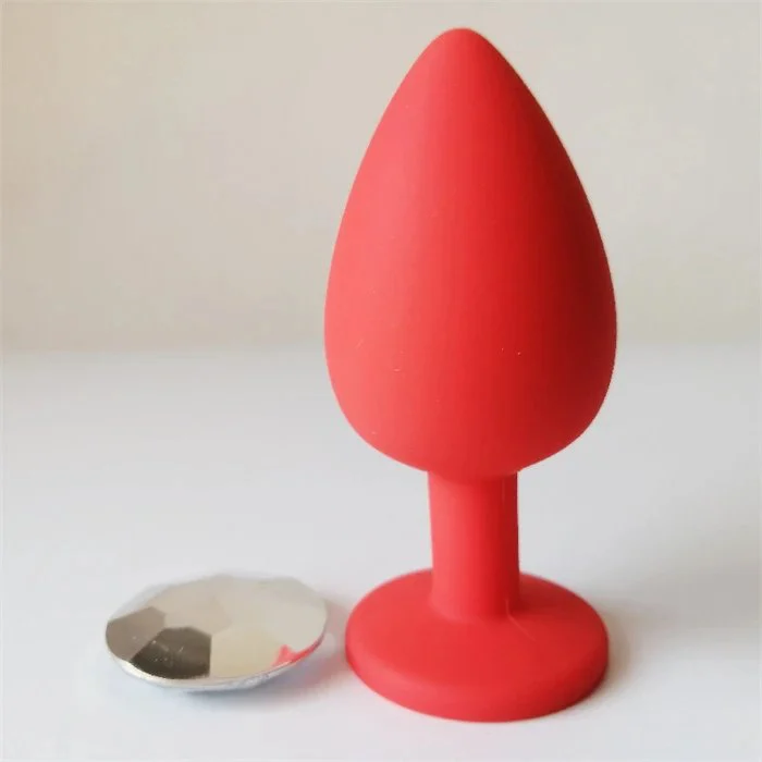 Colorful Glass Anal Dilator Women's Sex Toy Expandable Silicone Butt Plug for Couples