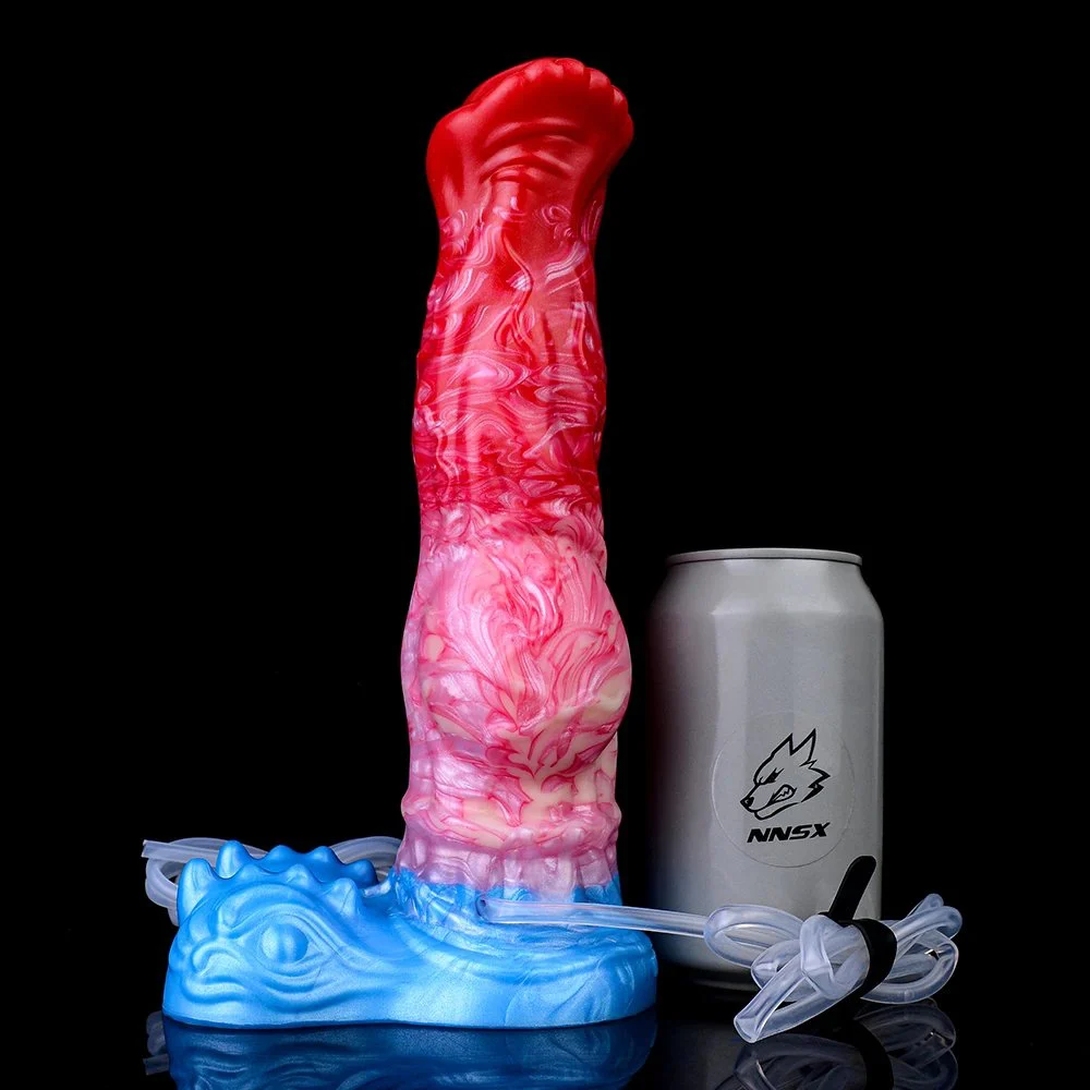 Adult Toys Fantasy Monster Penis Inflatable Water Spray Dildo Soft Silicone Dildo Water Spray Orgasm Masturbator