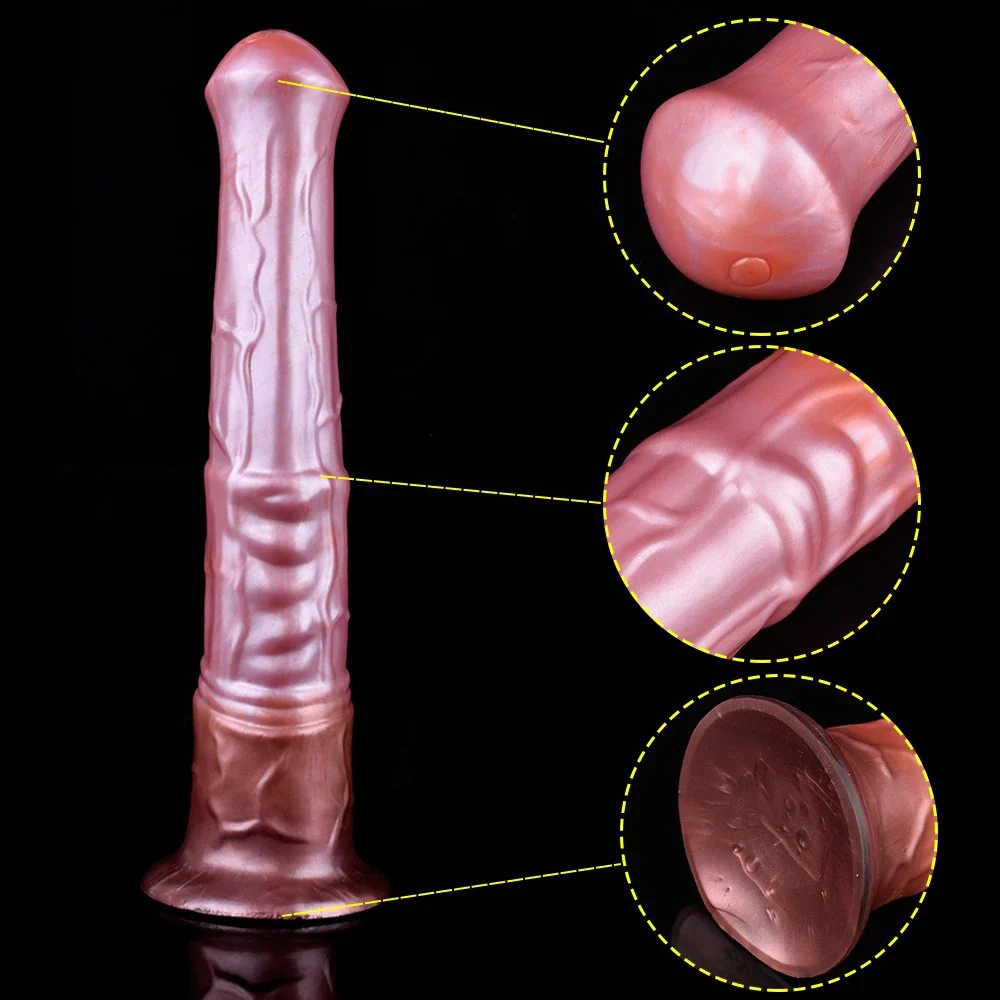 42cm Long Horse Dildo With Sucker Soft Silicone Multi Color Big Animal Penis Size S M L Anal Sex Toys for Women Men