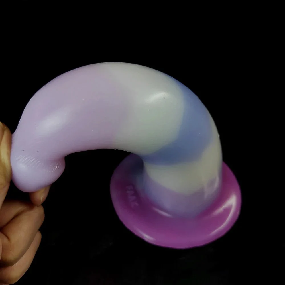 19.6cm Dual Layer Silicone Dildo Realistic Sex Toys Strap on Dildos for Women with Suction Cup