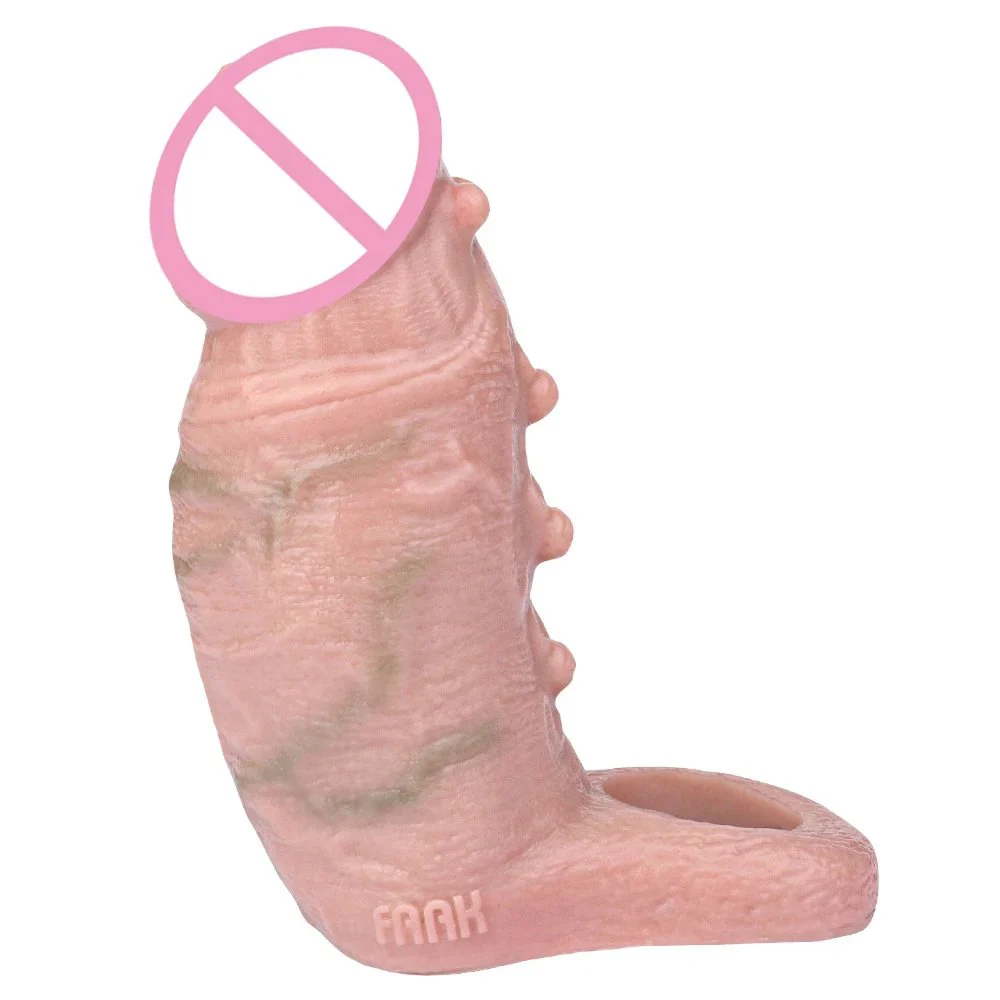 Soft Penis Enlargement Sleeve Realistic Dildo Simulation Sex Feeling Male Penis Enlargement Couple Sex Toys