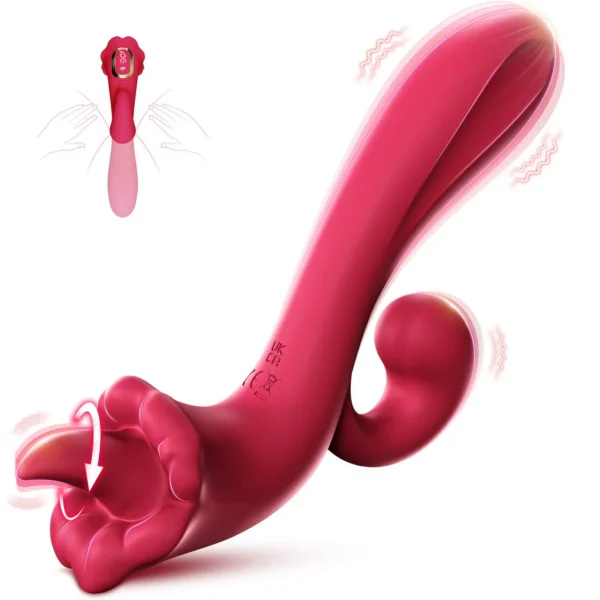 Female Tongue Licking Masturbator Vibrator for Couples Flirting Adult Sex Products