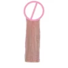 Reusable Penis Sleeve with Cock Ring,Open-Ended Ultra-Soft Silicone Cock Sleeve Penis Enlarger for Couple Men Adult Sex Toy
