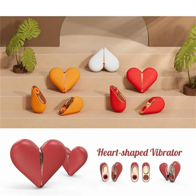 Double Function Clitoral Nipple Stimulator Tongue Licking Sucking Love Egg Heart Shape Vibrator for Women