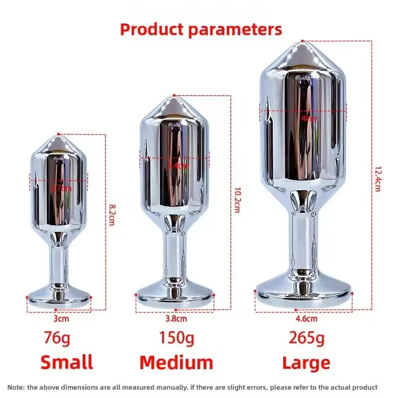 Metal Anal Butt Plug Small Medium Large Plug With Jewelry Based Wearable Sex Toy For Adult