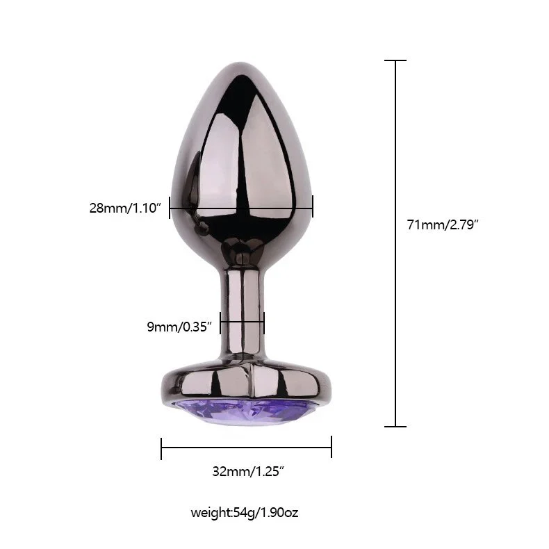 Metal Heart-shaped Butt Plug Adult Sex Toy Anal Dilator