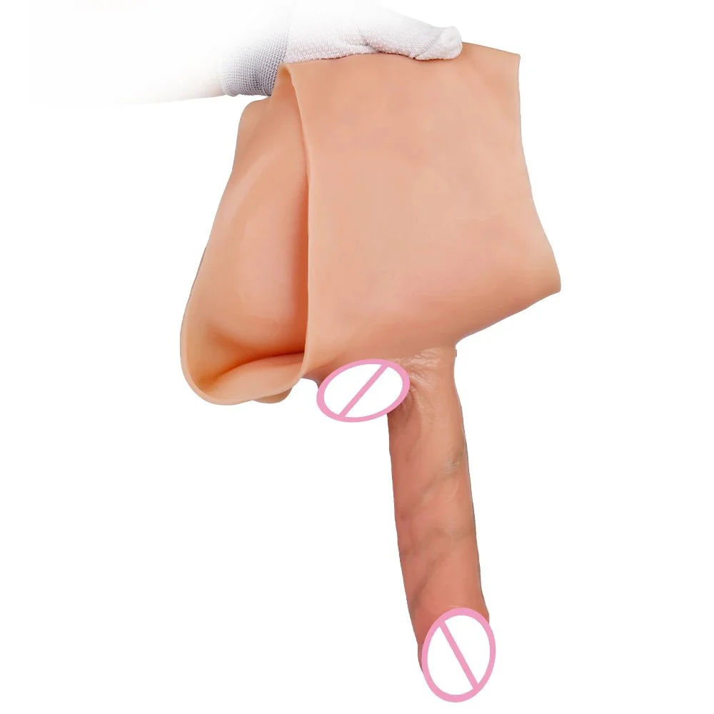 Solid Wearable Silicone Strap-On Dildo with Adjustable Harness Reusable Design, Also Works As Penis Sleeve & Glans Cover