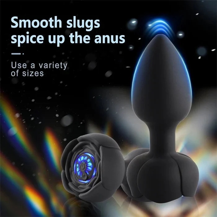 Remote Control Rose Anal Silicone Vibrator Premium Anal Sex Toy for Intimate Pleasure