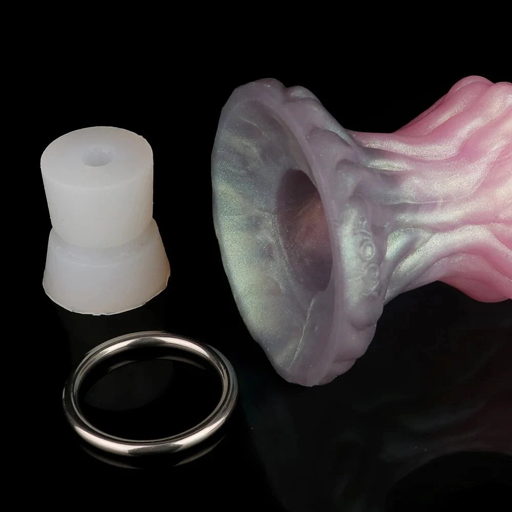 Fantasy Sex Toys Giant Alien Dildo Ovipositor with Monster Inflatable Hollow Laying Eggs for Adult G-spot Stimulation