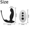 Remote Control 10 Frequency Male Prostate Massager Vibrator Anal Sex Toys with Double Cock Ring Delay Time
