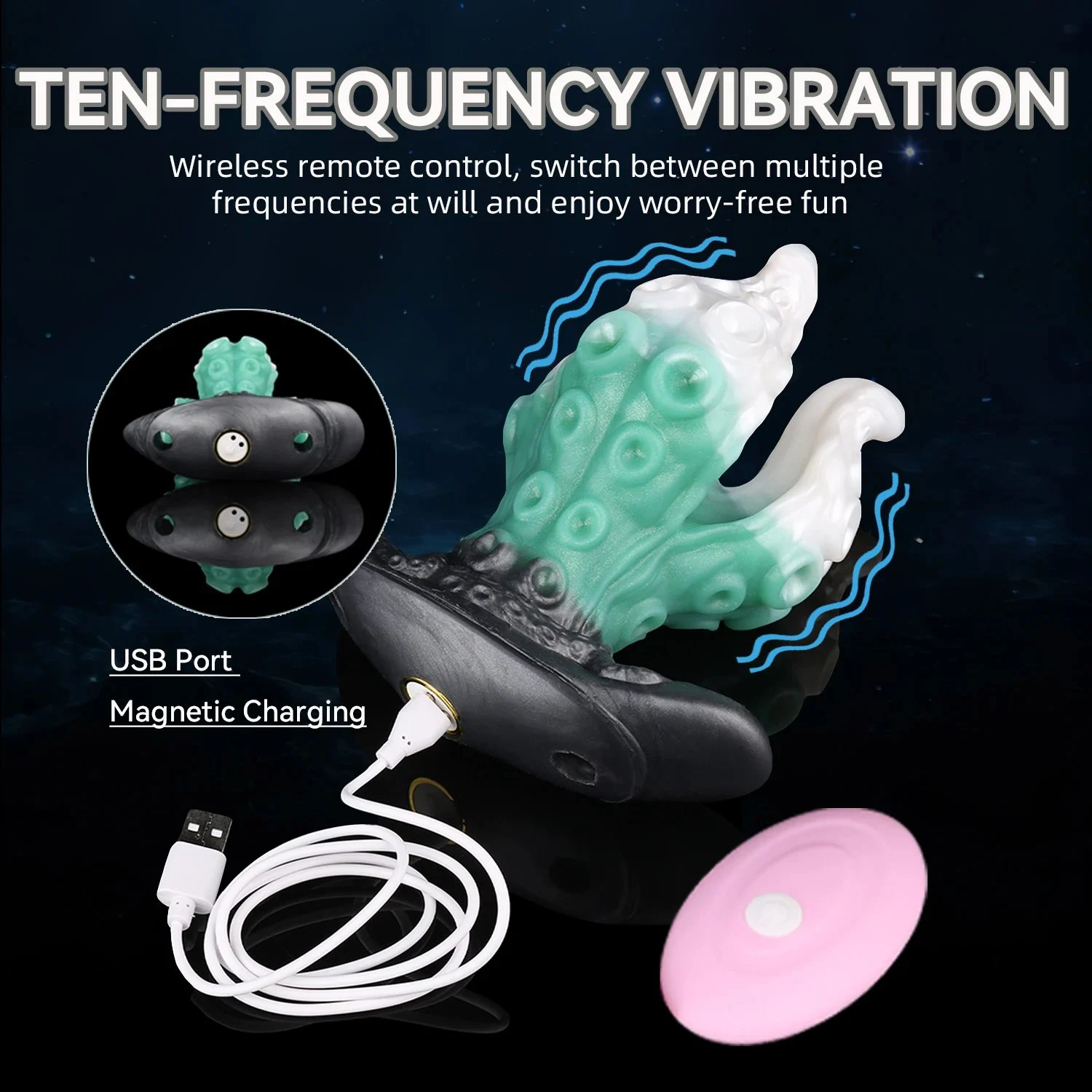 Silicone Anal Plug with Large Tail Size S M L Bondage Gag Wireless Control Strapon Vibrator Flirting Sex Toys