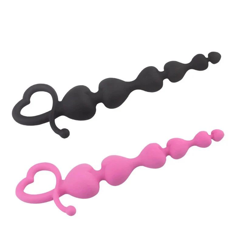 Pull Beads Back Court Anal Dilatation Adult Interest Silicone Anal Plug Tail Pull Beads