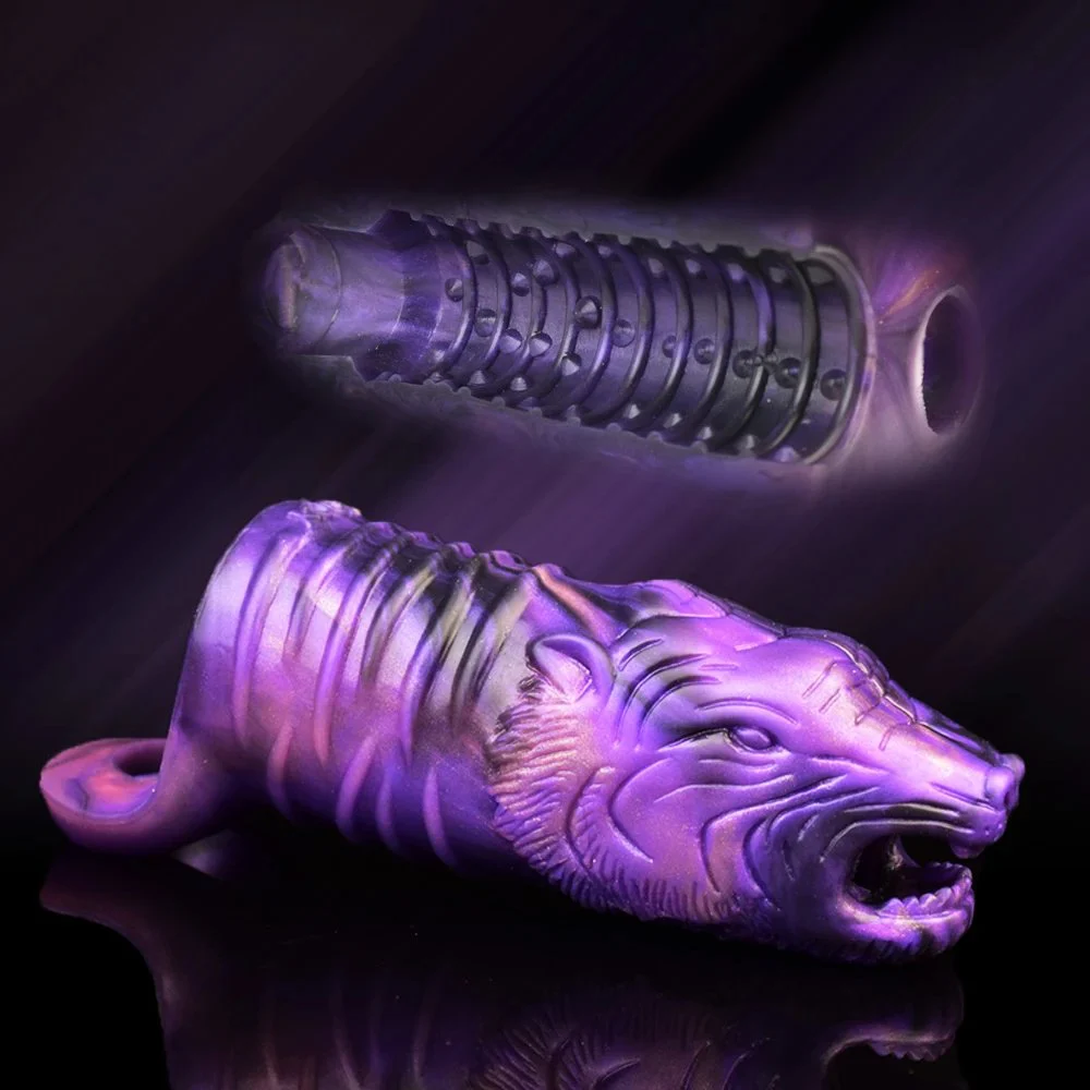 Tiger Men Penis Girth Sleeves Enlargement Sleeve Customised Made with High Quality Silicone Material for Adults
