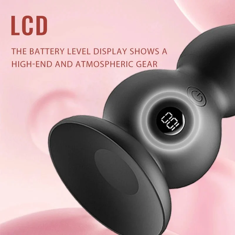 Remote Control LCD Display Silicone Butt Plug Vibrator 10 Frequency Vibration Sex Toys for Women