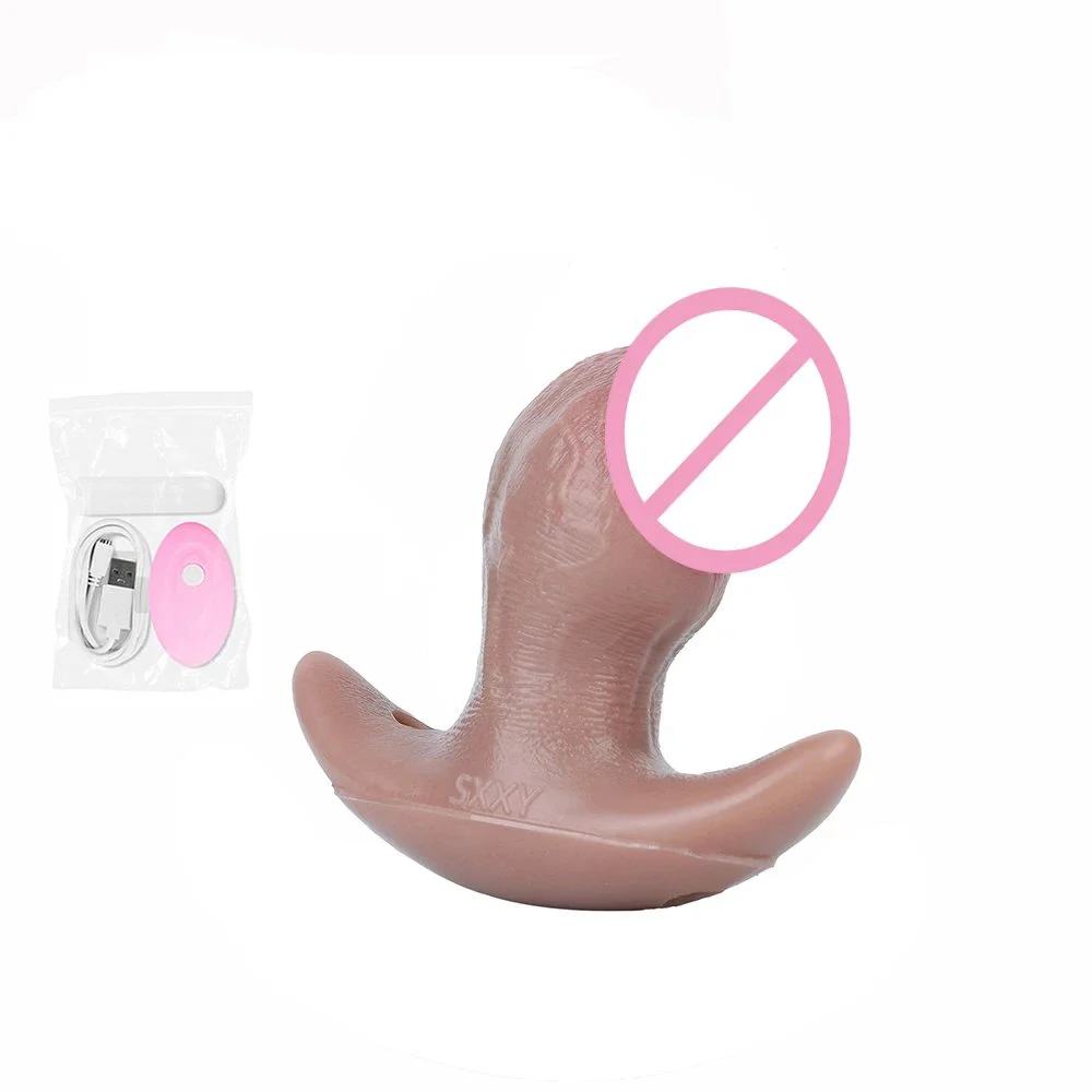 Liquid Silicone Realistic Dildo Style Vibrating Anal Plug Extra Large Size Adult Sex Toy for Adults 18+
