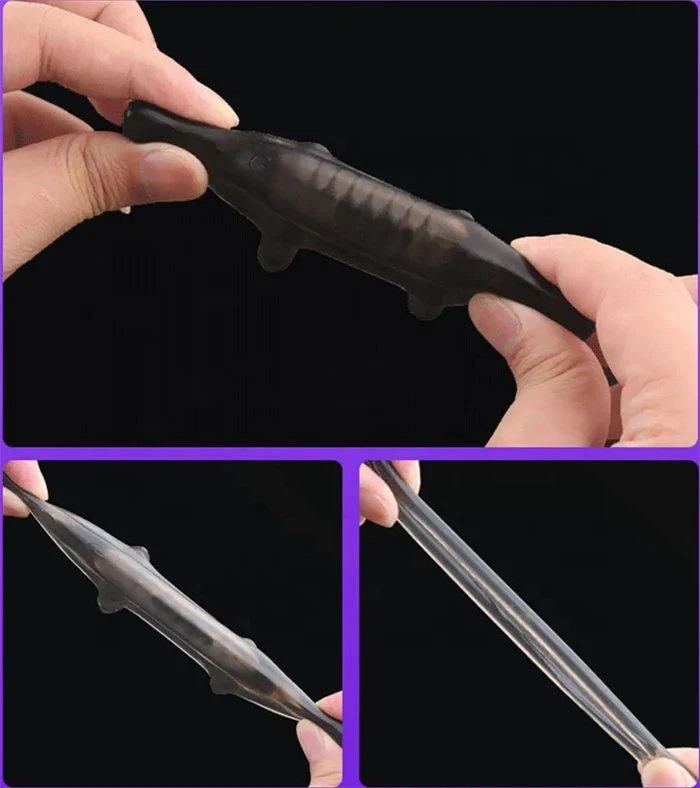 Strong Silicone Male Sex Toys Transparent Vibrating Penis Sleeve and Cock Ring for Condoms