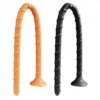 Super Long Silicone Anal Plug Realistic Twisted Texture Design for Couples Butt Plug Sex Toys