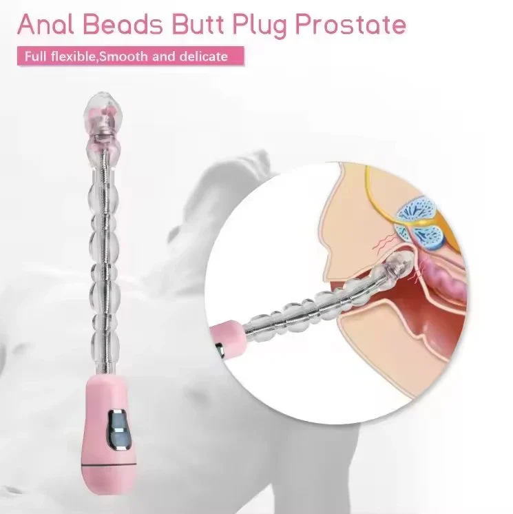 Smart Anal Exercise Beads - USB Rechargeable 12-Vibe Modes & Bendable Silicone for Prostate Stimulation