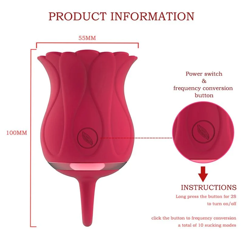Oral Suction Sucking Vibrator Suction Toy Clitoris Clit Sucker Nipple Sun Flower Sex Toys Red Rose Vibrator