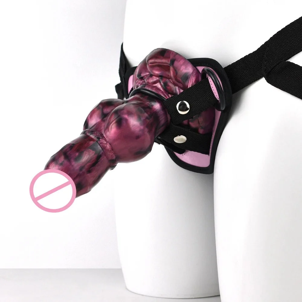 Quality Assured Strap on Dildo Nontoxic Silicone Total Length 20CM Dildo Big for Lesbian Sex Wear Penis with Belt Strap on Dildo