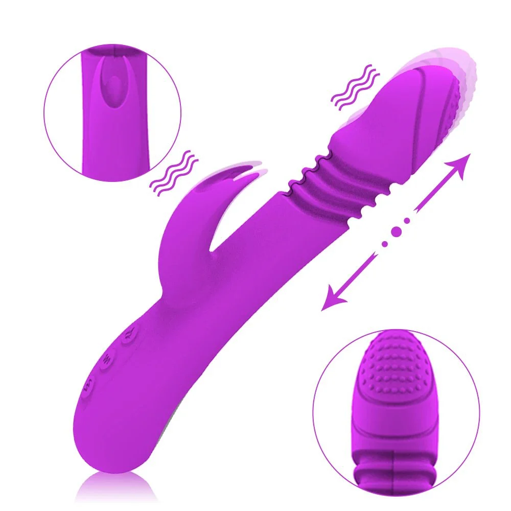 Gelance Adult Wireless Telescoping Sex Rabbit Vibrator Sex Toys G Spot Clitoral Dildo Vibrators Natural for Female Women