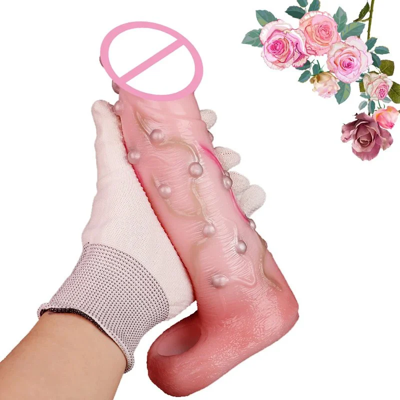 Platinum Liquid Silicone Penis Sleeve Extender Reusable Condoms for Penis Sleeve Enlargement Funny Delay Condom