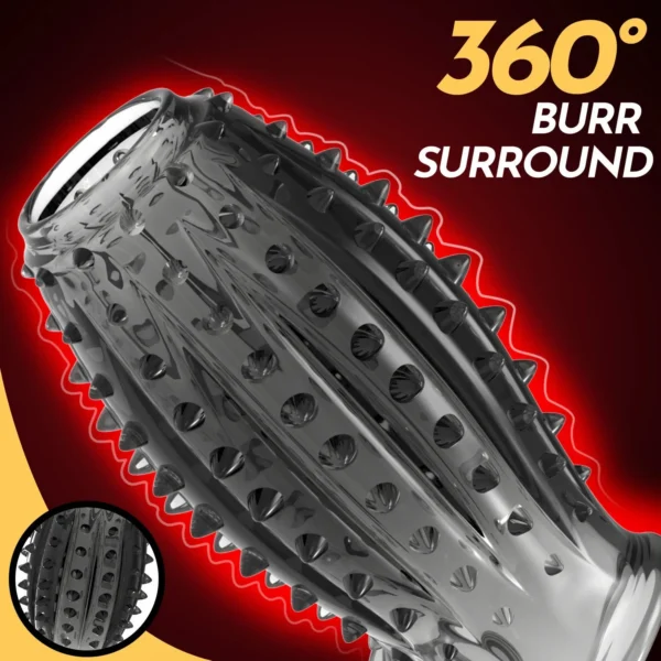 Sex Cock Sleeve Delay Ejaculation Silicone Reusable Condoms Ribbed Dots Penis Sleeve for Men
