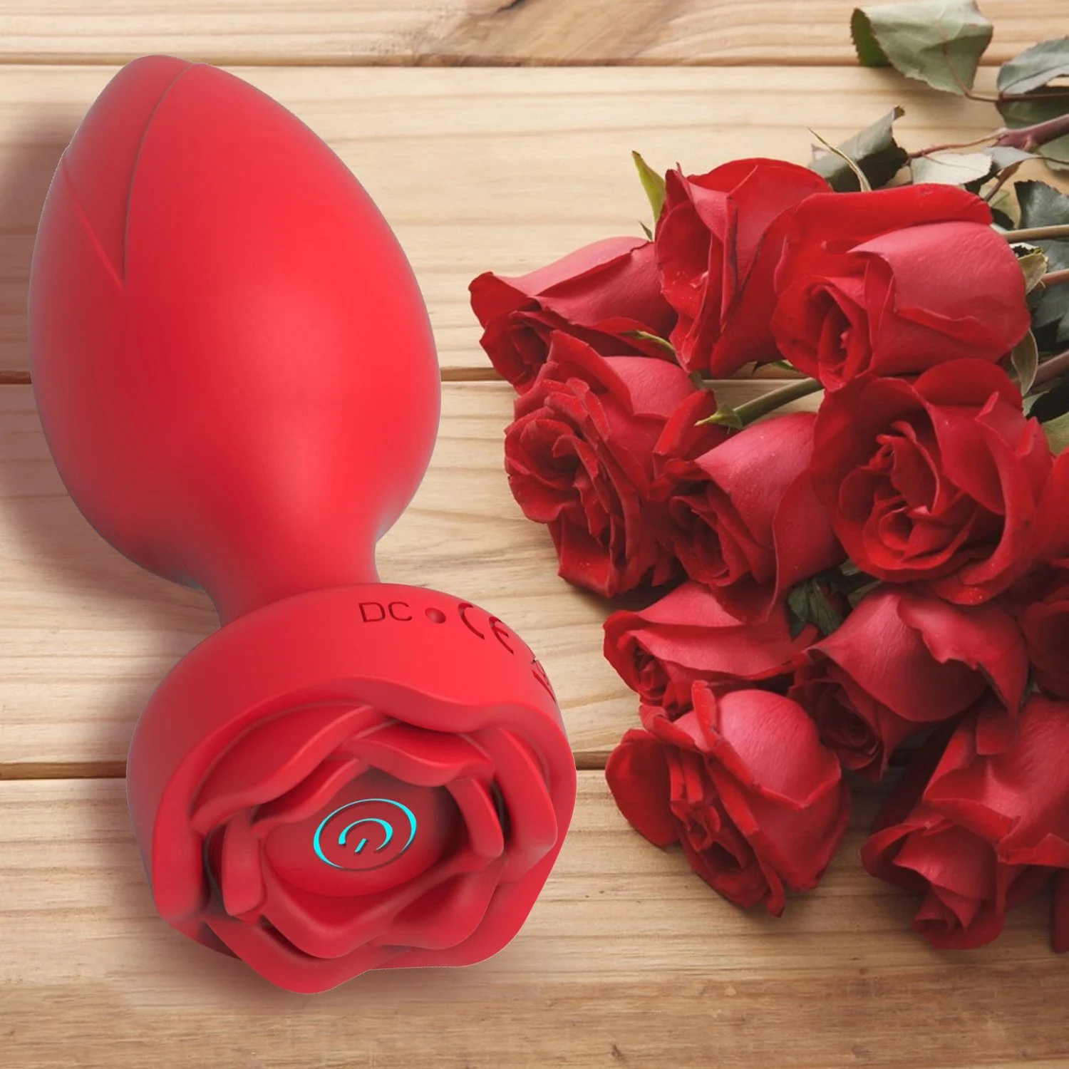 Multi-Functional Adult Erotic Rose Rear Anal Plug Prostate Climax Masturbator Vibrator Sex Products