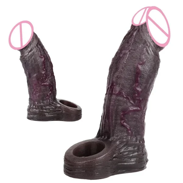 XL Sleeve Ultra-Realistic Silicone Male Penis Extender for Enhanced Sensation Adult Novelty Toy for More Authentic Experience