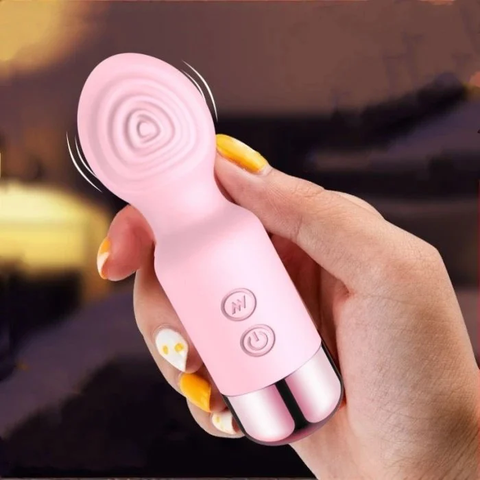 Portable Women's Mini Wand Massager-G-Spot & Vaginal Vibrator USB Rechargeable Waterproof Multi-Speed for Female Masturbation