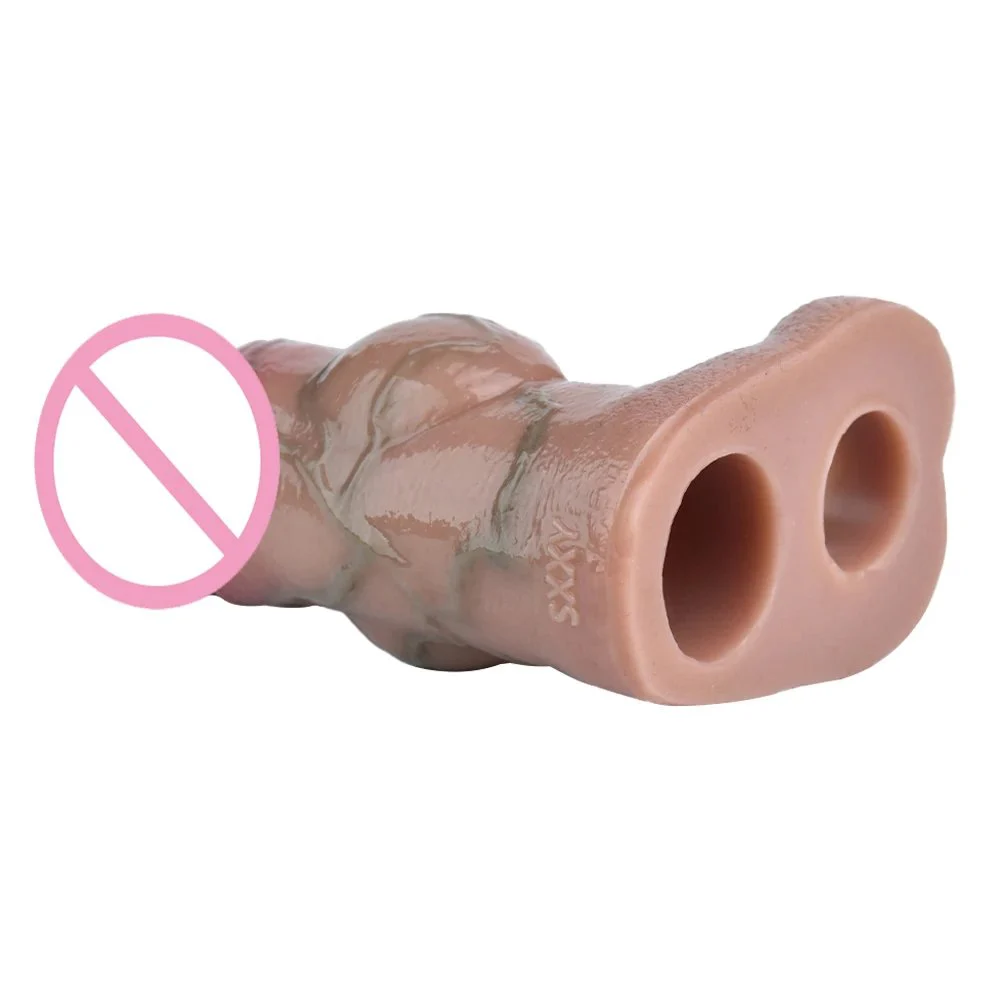 Soft Cock Sleeve with Knot Penis Enlargement Extensions Condom 4.9in Sex Toys for Men Couples Adults Products Intimate Goods