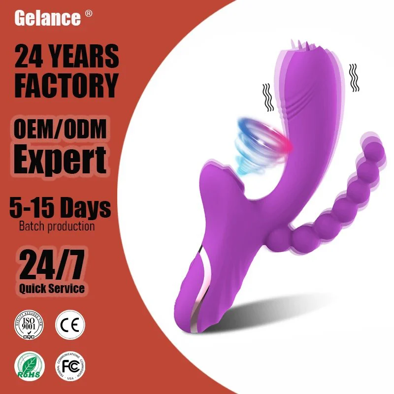 Gelance 3-in-1 Clitoral Vibrator for Women with Vacuum Suction USB Rechargeable Waterproof & 10 Frequencies-Adult Sex Toy