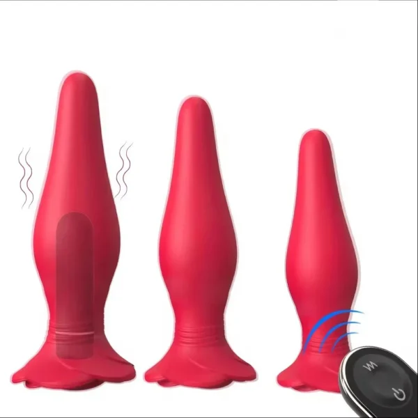 Custom Anal Butt Plug Sets Rose Shape Bottom Beginner Training Anal Plug for Women