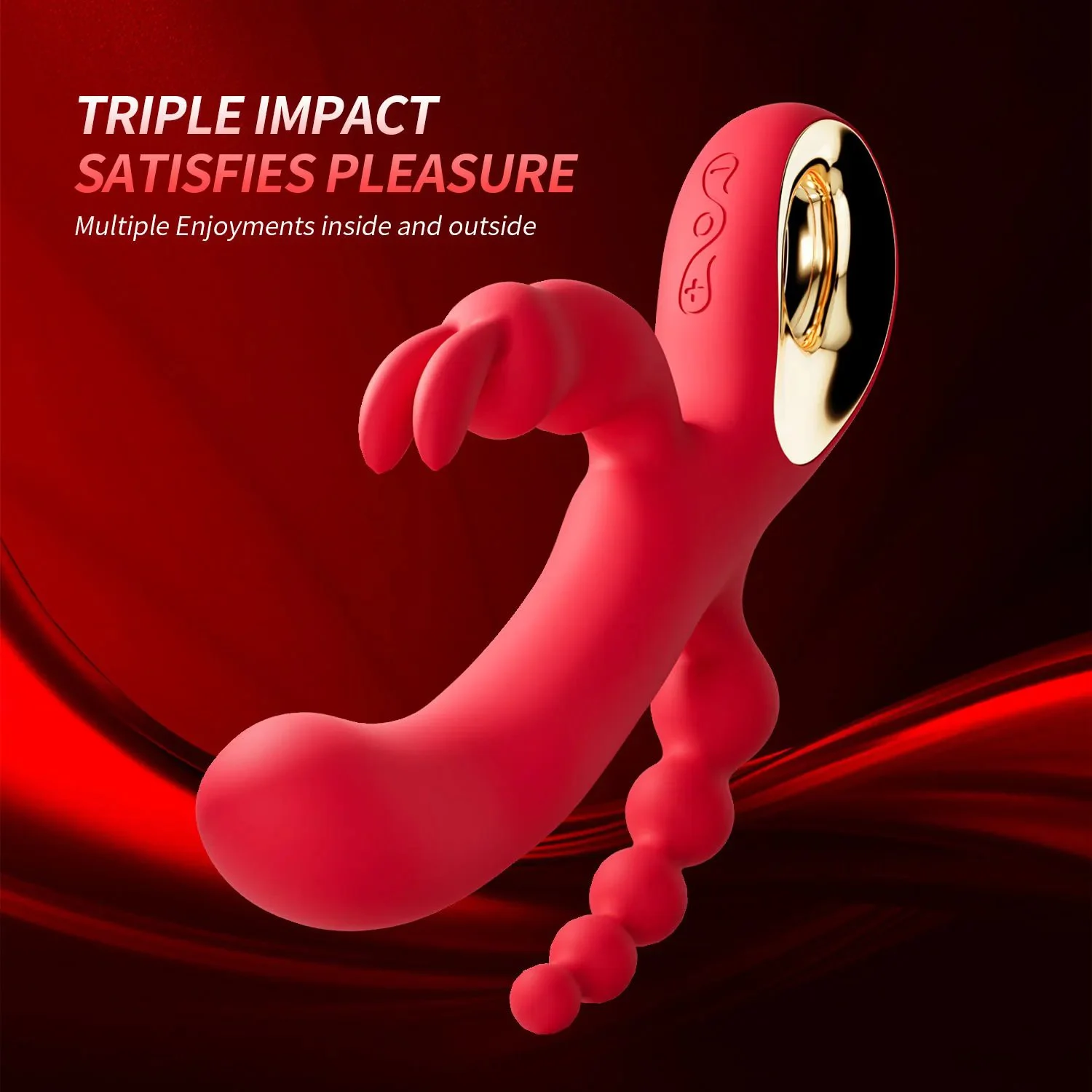 Rabbit Anal Plug 3 in 1 Vibrator 10 Strong Speeds Vibrating G Spot Stimulator Dildo Sex Toys for Women