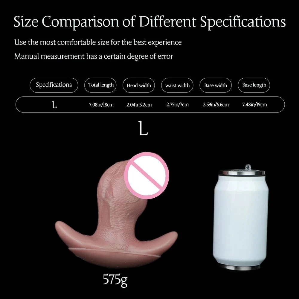 Liquid Silicone Realistic Dildo Style Vibrating Anal Plug Extra Large Size Adult Sex Toy for Adults 18+