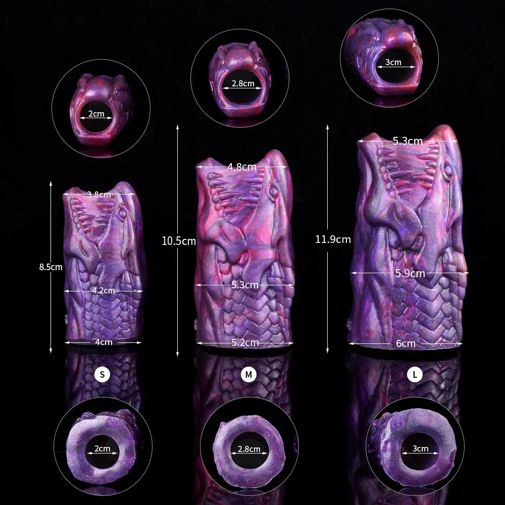 S M L Size Penis SleeveSilicone Cock Ring Penis Enlarger for Go-Long Stamina Extender Adult Male Sex Toys for Men