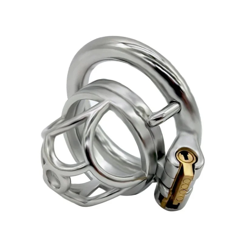 47mm 304 Stainless Steel Short Lock Penis Cage Male Chastity Device with Keyholder for Adult Sm Sex Toys