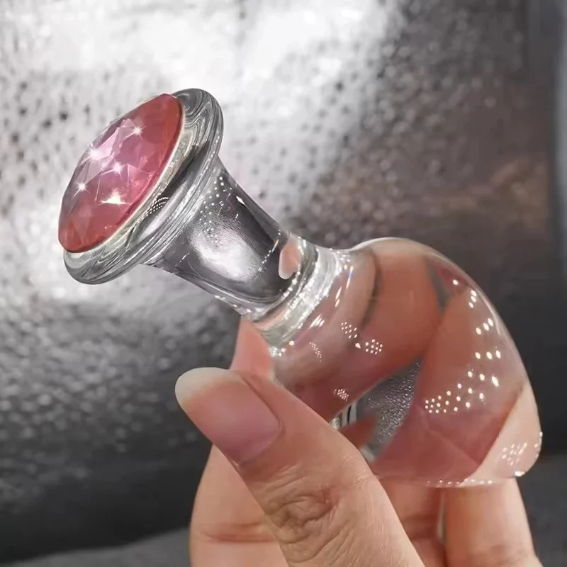 Crystal Anal Plug Jewelry SML Glass Massage Butt Plug Anal Trainer Sex Toy for Men & Women Anal Stimulation & Masturbation